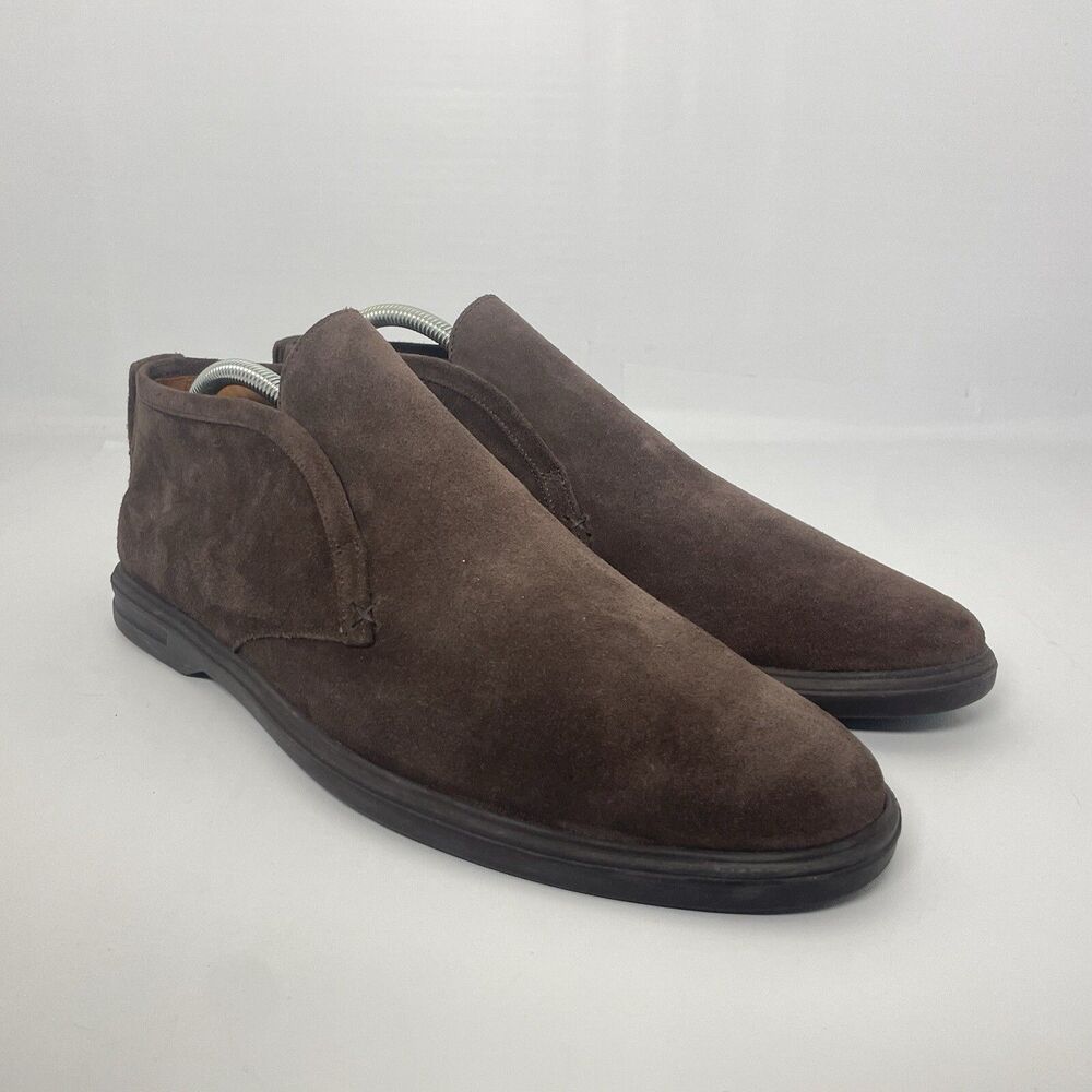 Peter Millar Crafted Slip-On Chukka Suede Leather Boots Espresso Men's 8.5 $298